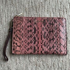 Michael Kors Rose Snake Pattern Wristlet